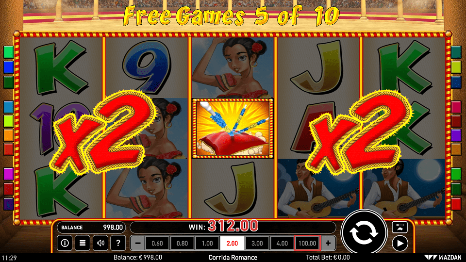 Free Spins with x2 Multiplier Symbol