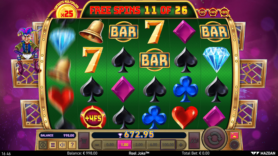 Free Spins with Moving Reels and Infinite Multiplier with Initial Value