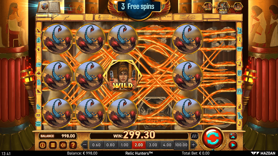 Free Spins with Expanding Bonus Symbol and Walking Wilds